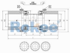 RLQF Flexible Laminated Membrane Couplings,RLQF Flange Type Quick Installation Diaphragm Coupling