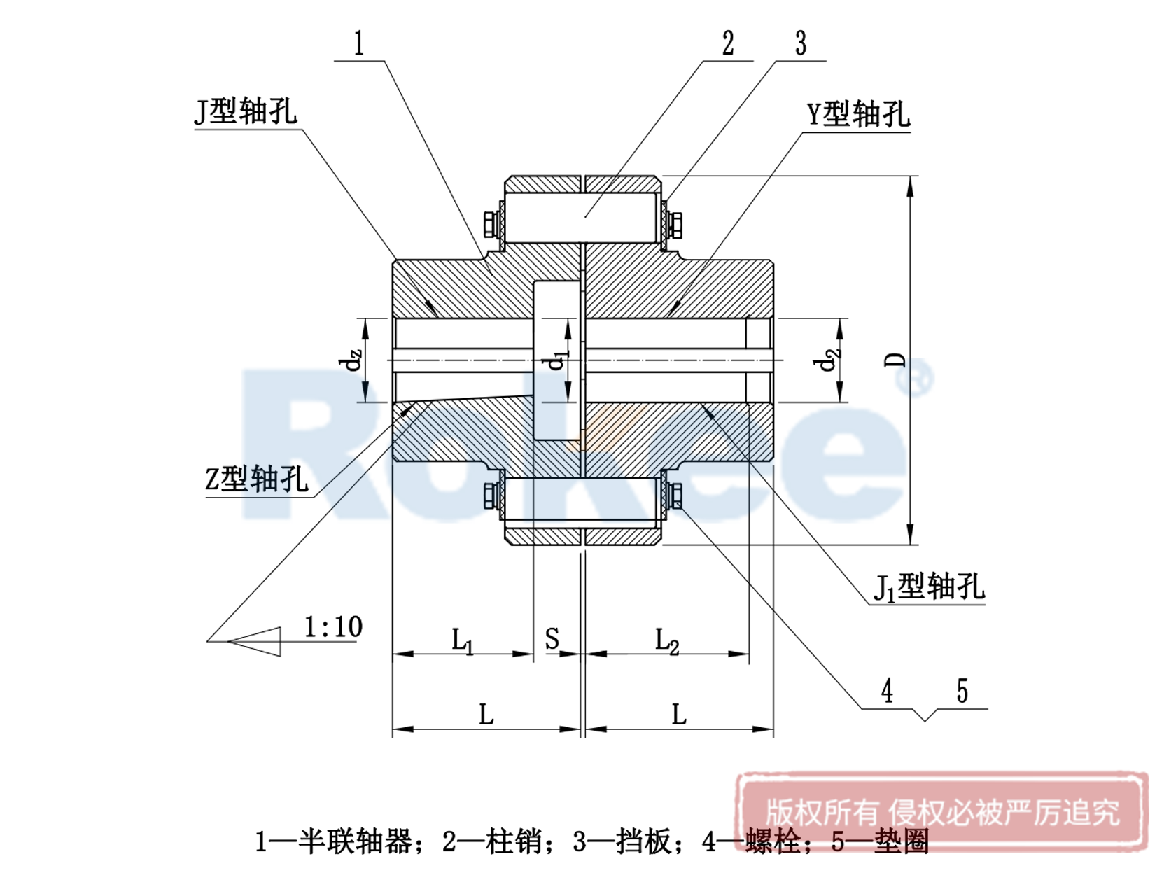 汕头LX联轴器-LX(HL)型弹性柱销联轴器